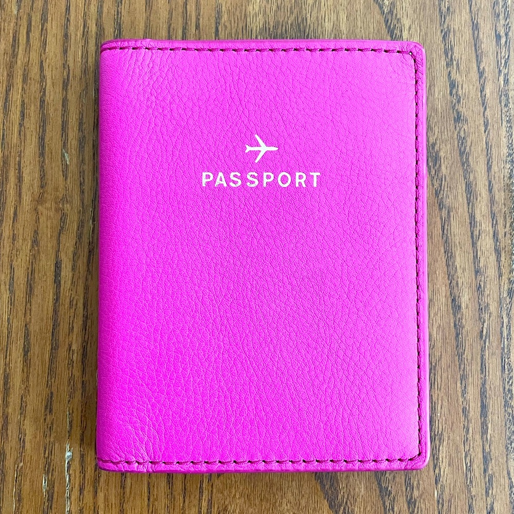 Fossil leather passport wallet